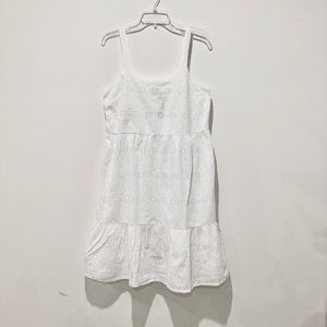 NWT, Lucky Brand Eyelet Tiered Dress, Size S